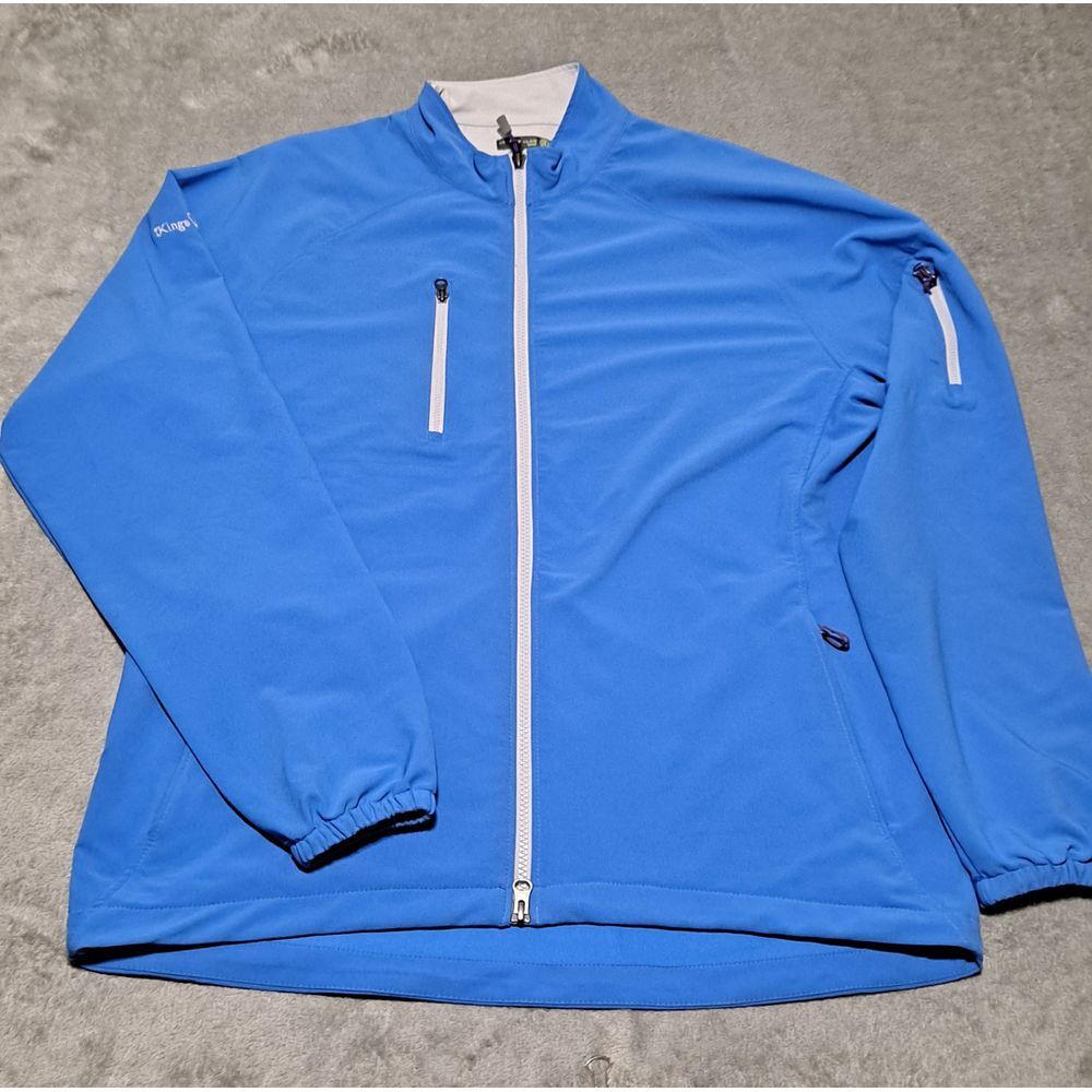 Peter millar wind kings creek blue 1/4 zip pullover men's casual golf medium‎